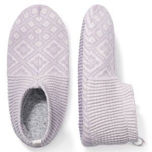 Anthropologie fair isle grip sock slippers size large NWOT